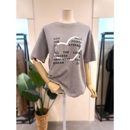 하투하 면 반팔티 그레이