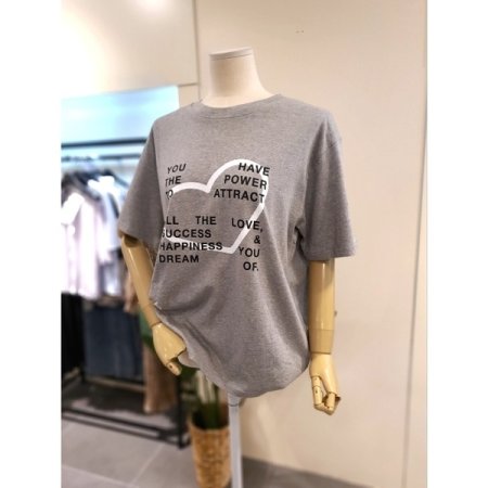 하투하 면 반팔티 그레이