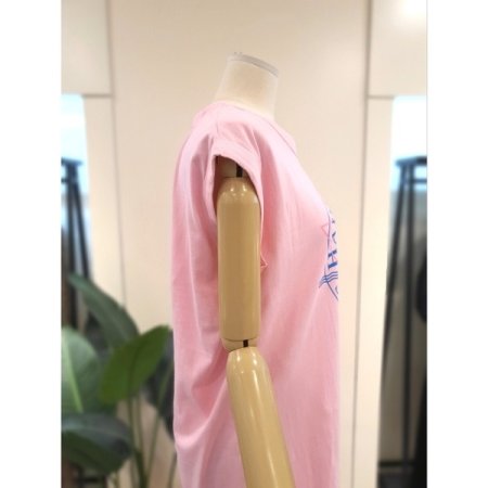 하와이 민소매 원피스 핑크