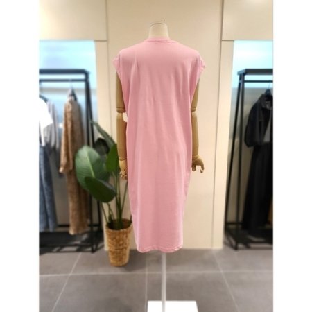 하와이 민소매 원피스 핑크