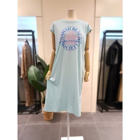 하와이 민소매 원피스 핑크