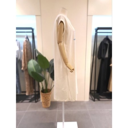 하와이 민소매 원피스 크림