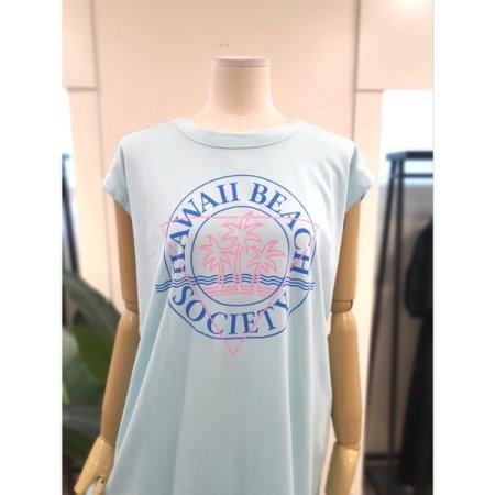 하와이 민소매 원피스 민트