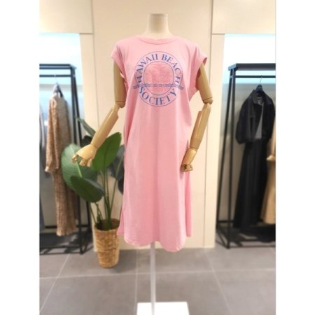 하와이 민소매 원피스 민트