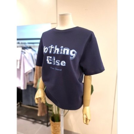 썸띵 반팔 티셔츠 네이비