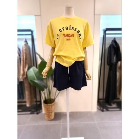 크루 반팔 반바지 세트 그레이