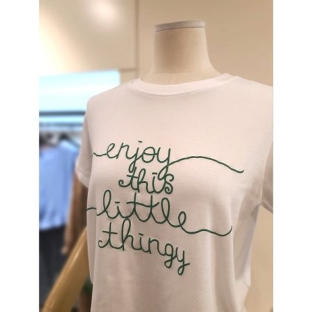 레터링 반팔 티셔츠 화이트