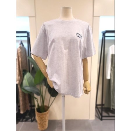 플라워 솔리드 루즈핏 티셔츠 LG