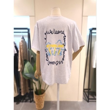 플라워 솔리드 루즈핏 티셔츠 LG