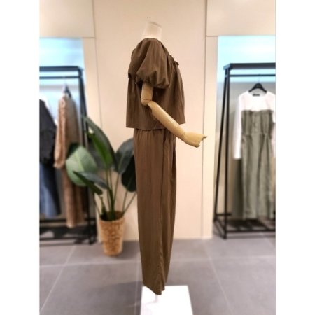 바스락 블라우스 밴딩 팬츠 세트 BR