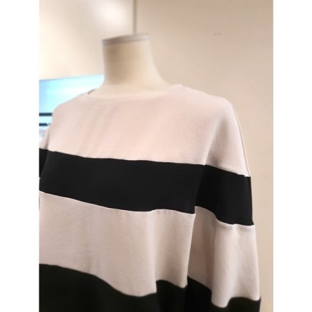 블루종 스트라이프 7부 블라우스