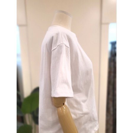 말리부 자수 반팔 티셔츠 아이보리