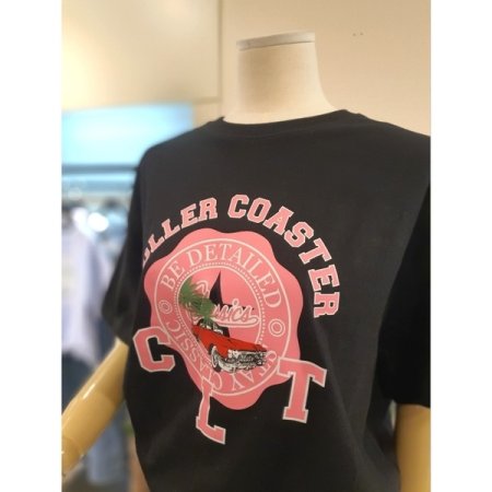 코스터 프린팅 반팔 티셔츠 블랙