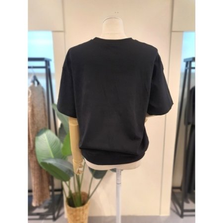 코스터 프린팅 반팔 티셔츠 블랙