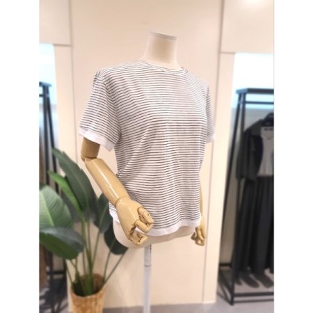 레이어드 스트라이프 티셔츠 화이트