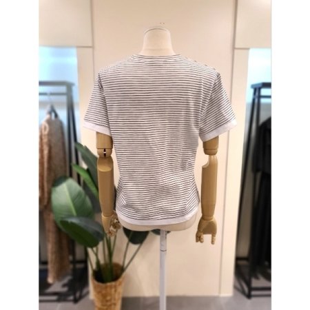 레이어드 스트라이프 티셔츠 화이트