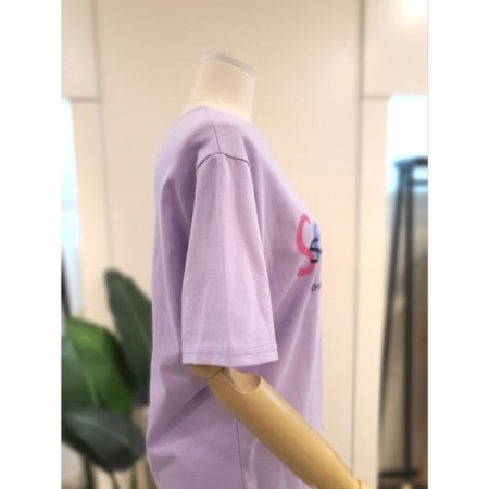 컬러풀 프린팅 반팔티 퍼플