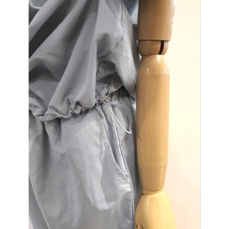 바스락 민소매 반바지 세트 블루