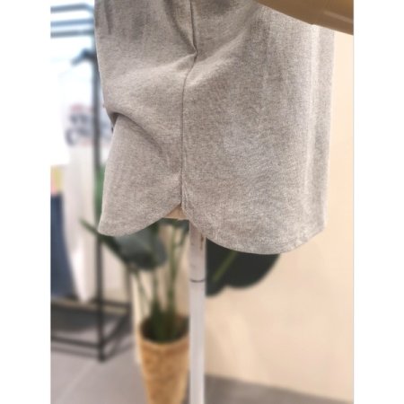 레터링 반팔 티셔츠 그레이