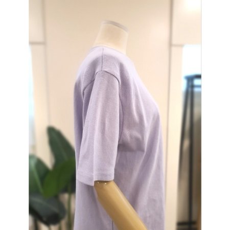 면 레터링 반팔티 퍼플