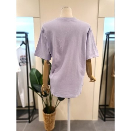 면 레터링 반팔티 퍼플