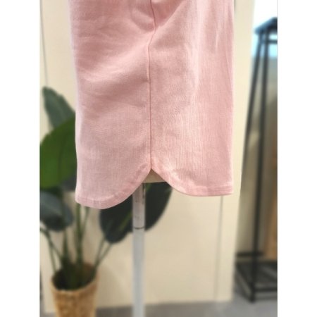 레터링 반팔 티셔츠 핑크