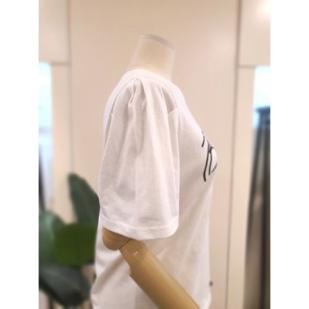봉쥬르 볼륨소매 티셔츠 화이트