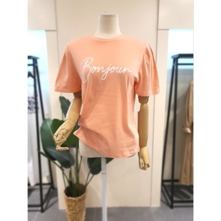 볼룸 소매 반팔 티셔츠 블랙