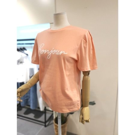 볼룸소매 면 반팔티 오렌지