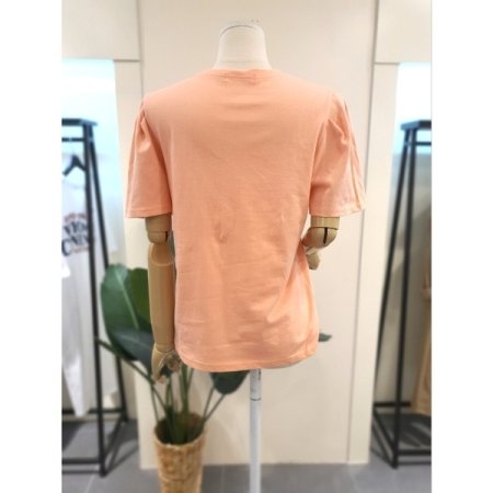 볼룸소매 면 반팔티 오렌지