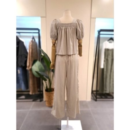 바스락 블라우스 팬츠 세트 3색상