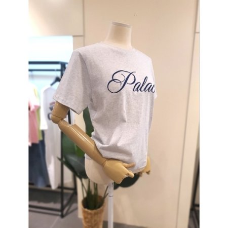 팔라스 자수 반팔티 라이트그레이