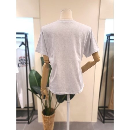 팔라스 자수 반팔티 라이트그레이