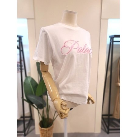 팔라스 자수 티셔츠 화이트