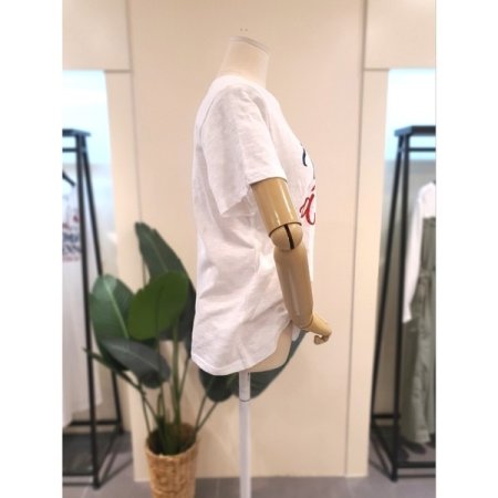 바이브 슬라브 반팔티셔츠 화이트