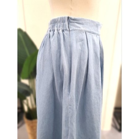 뒷밴딩 A라인 청치마 2색상