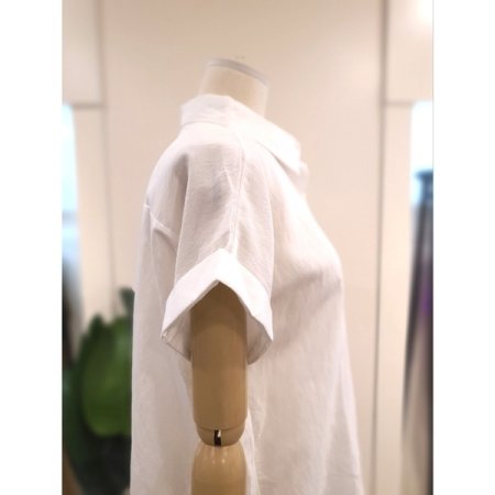 바바 반팔 블라우스 화이트