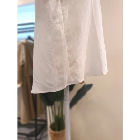 바바 반팔 블라우스 화이트