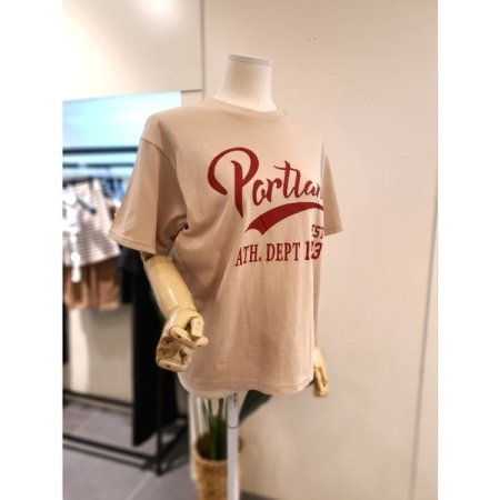 1993 프린팅 반팔 티셔츠 베이지