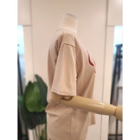 1993 프린팅 반팔 티셔츠 베이지