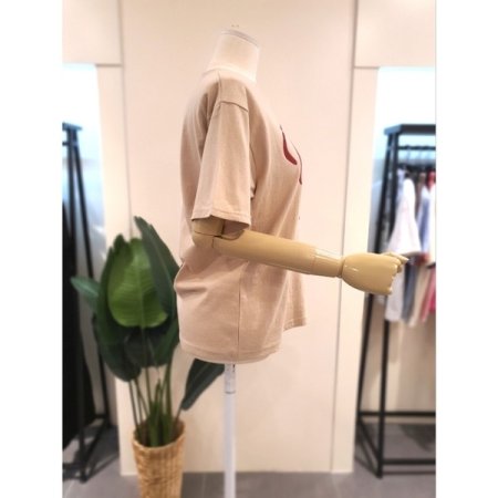 1993 프린팅 반팔 티셔츠 베이지