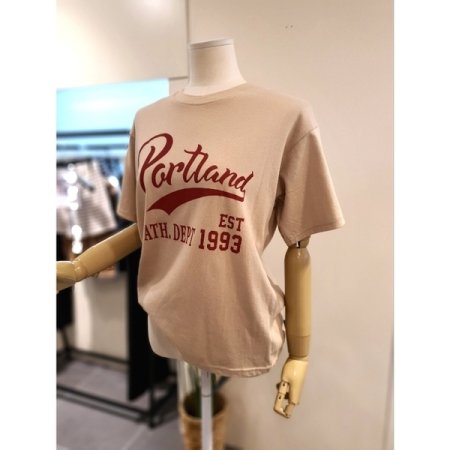 1993 프린팅 반팔 티셔츠 베이지