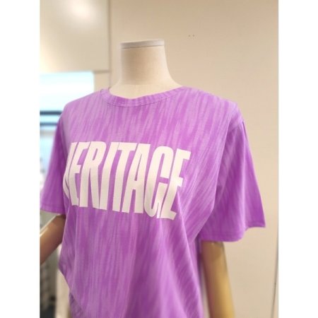 형광 해리티지 반팔티셔츠 퍼플