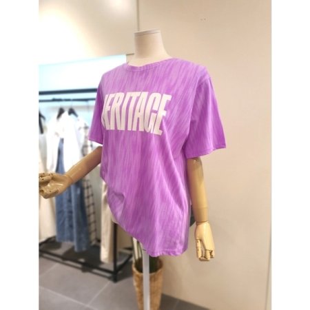 형광 해리티지 반팔티셔츠 퍼플