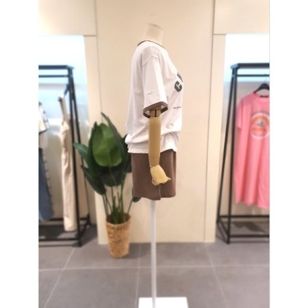 체리 반팔 반바지 세트 아이보리