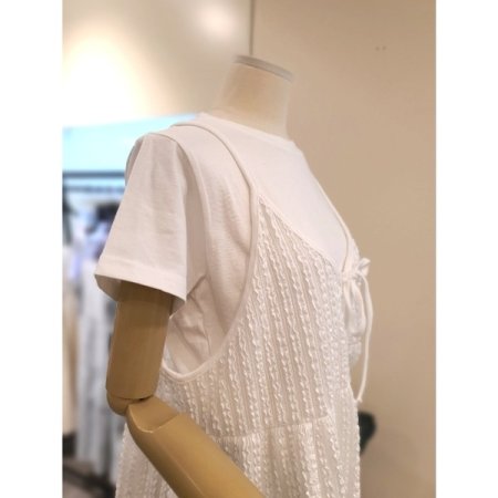 리본 레이어드 뷔스티에 아이보리