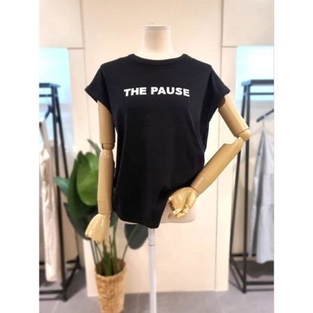 포즈 민소매 티셔츠 그레이