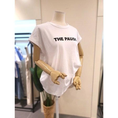 미스칸트 포즈 캡소매 민소매 티셔츠 아이보리