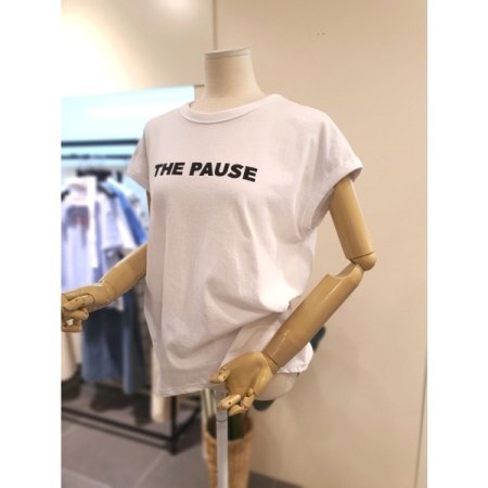 미스칸트 포즈 캡소매 민소매 티셔츠 아이보리