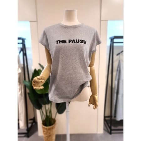 미스칸트 포즈 캡소매 민소매 티셔츠 아이보리